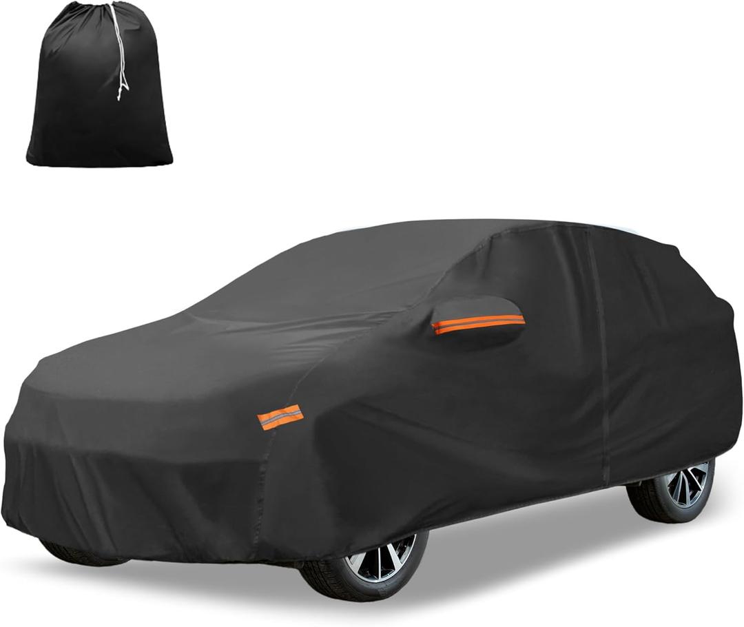 X AUTOHAUX Car Cover for Nissan X-Trail 2010-2025 210D-PU Outdoor Full Car Cover All Weather with Door Zipper for Waterproof Windproof Sun Rain Snow Protection