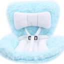 Car Seat for 17cm Dolls with Air Vent Clip and Desktop Stand, Have A Seat Compatible with Doll, Doll Accessories for Vent Clip Decoration, Gift for Dolls (Blue)