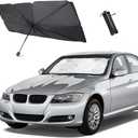 Ziciner Car Windshield Sunshade Umbrella, Foldable Automotive Front Window Sunshade Cover, Full UV Ray Block & Sun Heat Protection, Universal Windshield Visor Fits Most Vehicles (5430 inches)