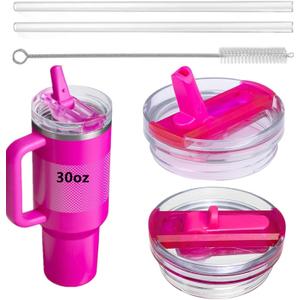 2Pack 30oz Lid Compatible with Stanley Quencher Protour Tumblers,30oz Flip Straw Lid, No Spill 30 oz Tumbler Lids, Tumbler Covers Fit for Stanley Cup Accessories (Hot Pink) 2Pack 30oz Lid Compatible with Stanley Quencher Protour Tumblers,30oz Flip Straw Lid, No Spill 30 oz Tumbler Lids, Tumbler Covers Fit for Stanley Cup Accessories (Hot Pink)