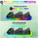 Controller Charger Station with 2x4800mWh Rechargeable Battery Packs Compatible with Xbox One/Elite/Series X|S, Controller Charging Dock, XB Gaming Accessories with 9 RGB Modes and 4 Battery Covers