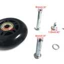 LOTOWELZON 2pcs Luggage Suitcase Replacement Wheels, 50/64/70/75/84/90mm Rubber Inline Roller Skate Wheels with 8mm(0.31") ABEC-7 608ZZ Bearings Repair Kits