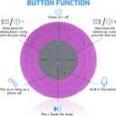 Bluetooth Shower Speaker Waterproof Portable Wireless Water-Resistant Speaker Suction Cup,Built-in Mic Speakerphone for iPhone Phone Tablet Bathroom Kitchen - Purple