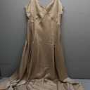 Yellow Sleeveless Slip Maxi Dress, Size Large 