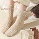 Fuzzy Crew Socks Women Warm Flully Socks Men Home Cozy Soft Sleeping Sock Fall Winter 3/5 Pairs Size 5-10