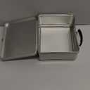 Shirin Packaging Metal Lunch Box 7.9" L x 7" W x 3.7" H Metal lunch box Metal Retro Lunch Box Vintage Lunch Pale Mini Lunch Box Tin Funny Metal Lunch Box - Silver Gray