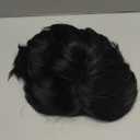 Short Black Synthetic Hair Costume Wig with Ear Clips, Necklace and 2 PCS Tattoos Natural Looking Cosplay Wigs for Halloween Party, Cosplay Events (Black)