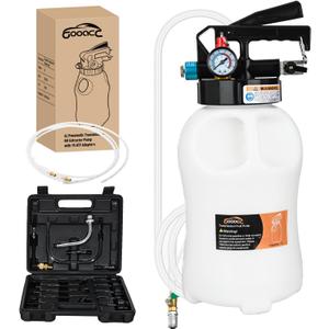GOOACC Transmission Fluid Pump Kit 6L Automotive Pneumatic Oil Fluid Extractor ATF Refill Dispenser Transfer Pump with 15 ATF Filler Adapters 1.6 Gal 2 Ways Vacuum Fluid Evacuator Oil Change Tool Set