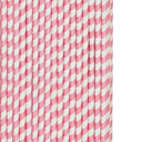 Biodegradable Pink Paper Straws for Drinking - 10 Inches Long, 0.24" Diameter, Pack of 24