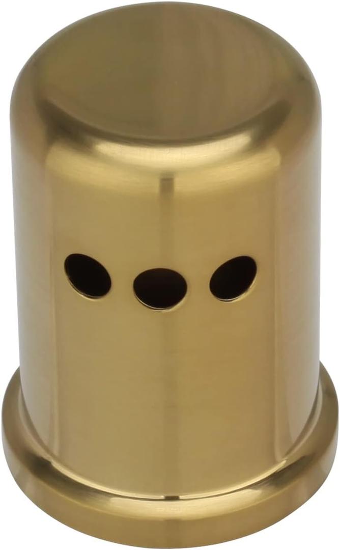Akicon Brushed Gold Brass Finish Kitchen Dishwasher Air Gap Cap, brass Air Gap Cover