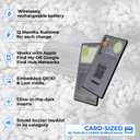 Rolling Square AirCard Pro Dual - Bluetooth Wallet Tracker - Compatibile with Both Apple iOS Find My and Google Android Find Hub Wireless Charging, Anti-Loss Card Smart Locator, Gray