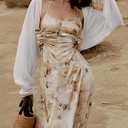 JOKELAMB Women's Bolero Shrug Cropped Cardigan Knit Sweaters Open Front Casual Elegant Jacket for Dresses (X-Large, White-037)