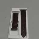 OUHENG Leather Bands Compatible with Apple Watch Band 49mm/46mm/45mm/44mm/42mm, Genuine Leather Strap for iWatch Series 11/10/9/8/7/6/5/4/3/2/1 & Ultra 3/2/1 & SE3 SE2 SE, Chocolate Brown/Silver