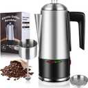 Electric Coffee Percolator 12 CUPS Percolator Coffee Pot,800W Percolator Coffee Maker Stainless Steel with Clear Knob Cool-touch Handle,Coffee Pot Percolator Auto Keep Warm Function