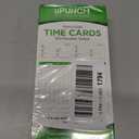 uPunch All Pay Periods Time Cards, 2-Sided, 3.5" x 7.5", Green, Pack Of 50, HNTCG1050