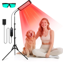 Red Light Therapy for Face and Body, GMOWNW Infrared Light Therapy Lamp with Stand, 660nm Red Light and 850nm Near Infrared Light Therapy Device for Face Knee Body, Skin Care at Home