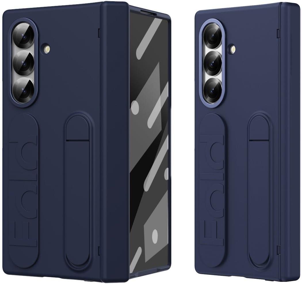 Compatible with Samsung Galaxy Z Fold 7 Case with Stand Built-in Screen Protector, Hinge Protective Case Full-Body Shockproof Protective Phone Case Compatible with Galaxy Z Fold 7 (Blue)