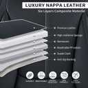 Car Seat Covers, Leather Seat Covers for Cars Full Set, Waterproof and Breathable Suitable for Most SUV/Truck/Sedan/Automotive 2 Pack (Black)