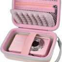 Digital Camera Case for CAMKORY/for Kodak Pixpro/for VAHOIALD/for Sony DSCW800 830/ for Canon PowerShot 180 190. Vlogging Cameras Storage Holder for Accessories (Box Only)-Pink