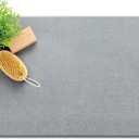 Premium Comfort Stone Bath Mat - Ultra Non-Slip Natural Diatomaceous Earth Mat, Replaces Traditional mats, 23.5"x15.5" Luxurious Soft Touch Mat for Bathroom, Mist Gray