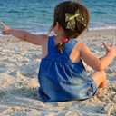 2 x PVC Hair Bow Clips Cute Glitter Hairpins Girls Teens Alligator Hair Accessories for Summer Beach Seaside Party, Yellow