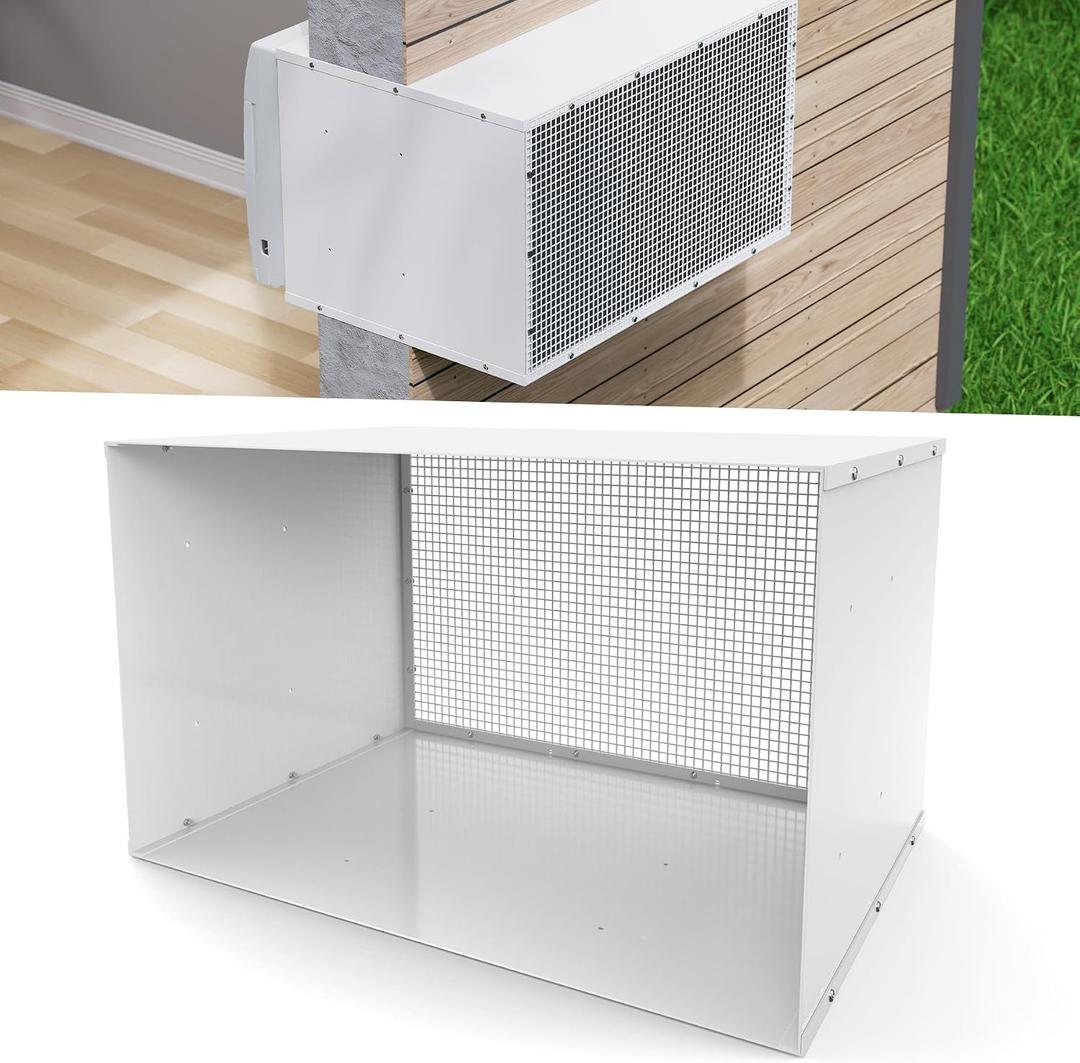 Forestchill Through The Wall Air Conditioner Sleeve, 26 Inch AC Wall Sleeve with Ventilation Mesh Backboard, Pre-Drilled Mounting Holes, Universal Wall Sleeve for TTW Air Conditioner