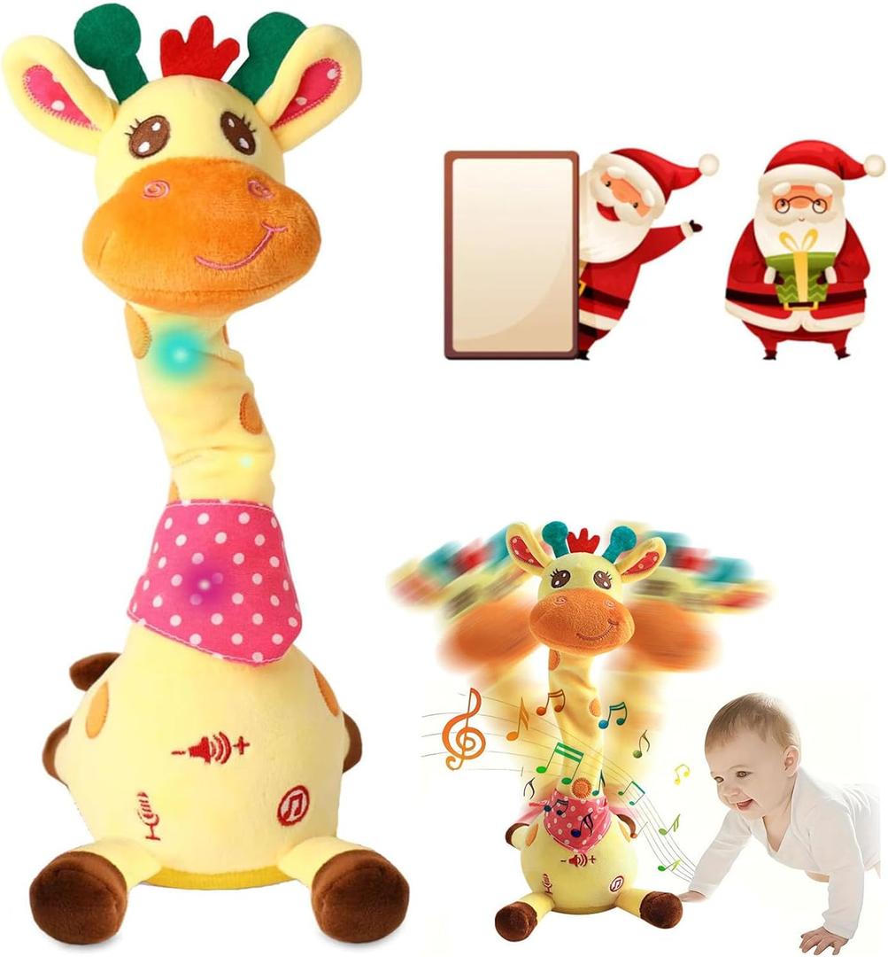 Dancing Talking Giraffe Toy,Musical Giraffe Toy  Sings,Dances & Repeats What You Say,Adjustable Volume Dancing Giraffe Light Up Toys
