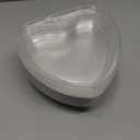 Hushee 12 Pcs 27 oz Valentine's Day Heart Shaped Cake Pan with Lid 7.4 Inch Aluminum Foil Disposable Cupcake Baking Pan Heart Food Packing Muffin Tin Liner Pudding Cooking Cup for Mother's Day