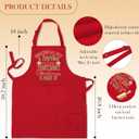 HUGANE Holiday Christmas Gingerbread Apron with Pockets, Gingerbread Spice That's What Christmas Is Made of Waterproof Adjustable Cooking Apron for Kitchen Dishwashing Grilling