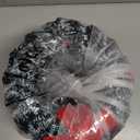 24 Pack 9.5 Inch Christmas Tinsel Wreath with Red Velvet Bow Cabinet Bows Chair Wreaths for Windows Kitchen Home Decoration Holiday Crafting