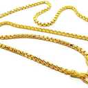 Chain Necklace 22k 23k 24k Thai Baht Gold Plated 24 Inch 28 grams 4 mm Jewelry
