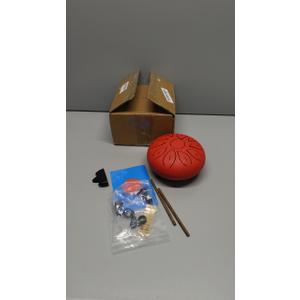 Facmogu 6 Inches 11 Notes Steel Tongue Drum, Rain Chime Drum for Outside Garden, Sound Healing Handpan Drum for Meditation Prenatal Music Yoga Zen, with Bag, Music Book, Mallets, Finger Picks - Red Facmogu 6 Inches 11 Notes Steel Tongue Drum, Rain Chime Drum for Outside Garden, Sound Healing Handpan Drum for Meditation Prenatal Music Yoga Zen, with Bag, Music Book, Mallets, Finger Picks - Red