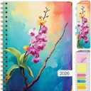 HARDCOVER 2026 Planner, 8.5"x11": 14 Months (November 2025 - December 2026), Daily Weekly Monthly Planner, Yearly Agenda, Bookmark, Pocket Folder and Sticky Note Set (Orchid)