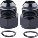 AC PERFORMANCE Female -10 AN to -12 AN Male Expander Fitting Aluminum Black, Pack of 2