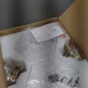 Milk Glass Pendant Lights Kitchen Island 2 Pack, Modern Gold Hanging Light Fixture, Mid-Century Hexagonal Ceiling Lamp, Mini Farmhouse Chandelier for Dining Room Sink Bathroom Bedroom Hallway