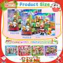 4 Packs Christmas 100 Piece Puzzles for Kids Ages 4-6 6-8 8-10, Snowman Dogs Cats Train Christmas Jigsaw Puzzles Kids Puzzles Ages 5-8, Xmas Gifts Stocking Stuffers for Boys Girls