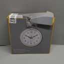 Bernhard Products Retro Wall Clock 9.5 Inch Silver Kitchen 50's Vintage Design Round Silent Non Ticking Quality Quartz Battery Operated for Home/Office/Kitchen/Living Room/School Classroom