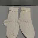 Cable Knit Christmas Stockings Kits Solid Color White Ivory Classic Decorations 18" (18inch 2PCS, White)