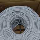 Cmple - White Cat5e Ethernet Cable 1000ft Bulk Unshielded Twisted Pair (UTP), Solid 24AWG + 50 Pack White RJ45 Strain Relief Boots for Ethernet RJ45 LAN Cable Bundle