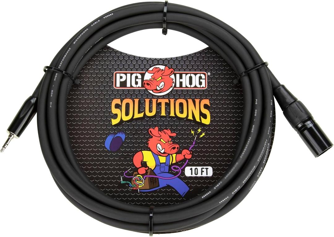 Pig Hog PX-M35XM10 TRS to Male XLR Cable 10ft