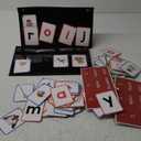 CVC Word Builder Desktop Pocket Chart with 107 Cards, Kids Word Builder Games for CVC CVCC CCVC Learning Reading Spelling Early Education Tool for Preschool Kindergarten Classroom.