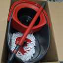 O-Cedar EasyWring Microfiber Spin Mop, Bucket Floor Cleaning System, Red, Gray, Standard