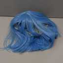 WildCos Short 12 Inches Straight Synthetic Cosplay Wig for Women (light blue)