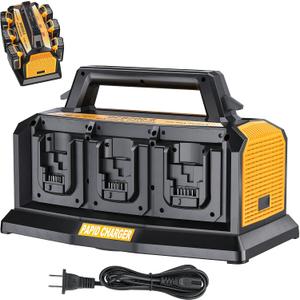 20V Max Battery RapidMeanwhile Fast Charger 6-Ports,Charger Station forDewalt 20V/60v MMaxBatterySimultaneousCharging of 6 Port Each3A,Compatible with Dewalt12V/20V 60v Multi BatteryTools