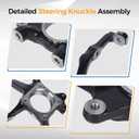 PAROD 698043 Front Left Steering Knuckle Assembly Fit for 2010-2015 Lexus GX460, 2003-2015 Toyota 4Runner, 2007-2014 FJ Cruiser, Driver Side
