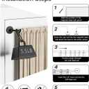 2 Pack Magnetic Curtain Rods for Metal Door, Adjustable 18 to 30 Inch Rod for Cafe Doors, 3/8 Inch Diameter Magnet Rods Appliances for French Door Window(Black, 2Pack)