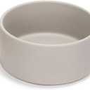 SPUNKYJUNKY 60OZ Ceramic Dog and Cat Bowl, Modern Cute Weighted Food Water Bowl for Replacement Grey (1 Pack) (7.6 CUPS)