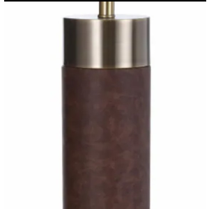 Stylecraft Natural Leather and Gold Table Lamp