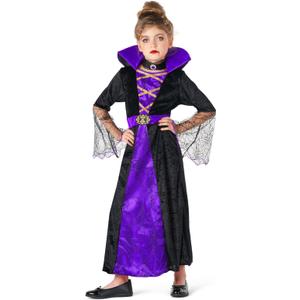 Morph Vampire Costume Kids, Vampire Costume For Girls, Girls Halloween Costumes, Kids Halloween Costumes (4-6 Years, Purple)