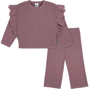 Gerber Baby Girls Toddler Sweater Knit Top and Cropped Pant Set (2T, Pink)